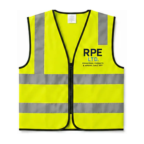 RPE branded high-visibility safety vest